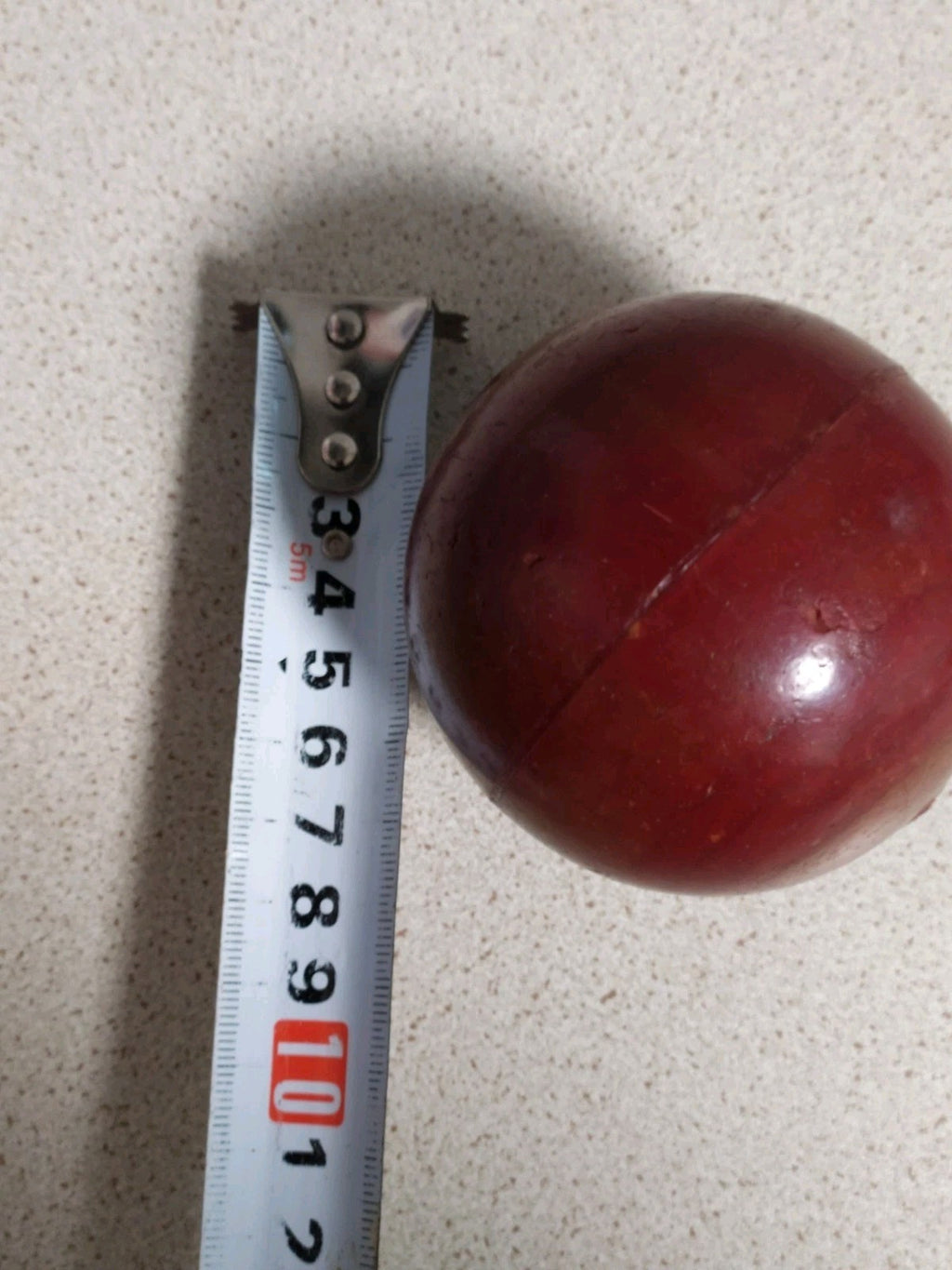 TESTED Authentic Vintage Bakelite Catalin Sphere Ball Deep Cherry Red Marbled...
