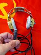 Multi-pin circular connector of vintage Soviet aviation headset – detail 15