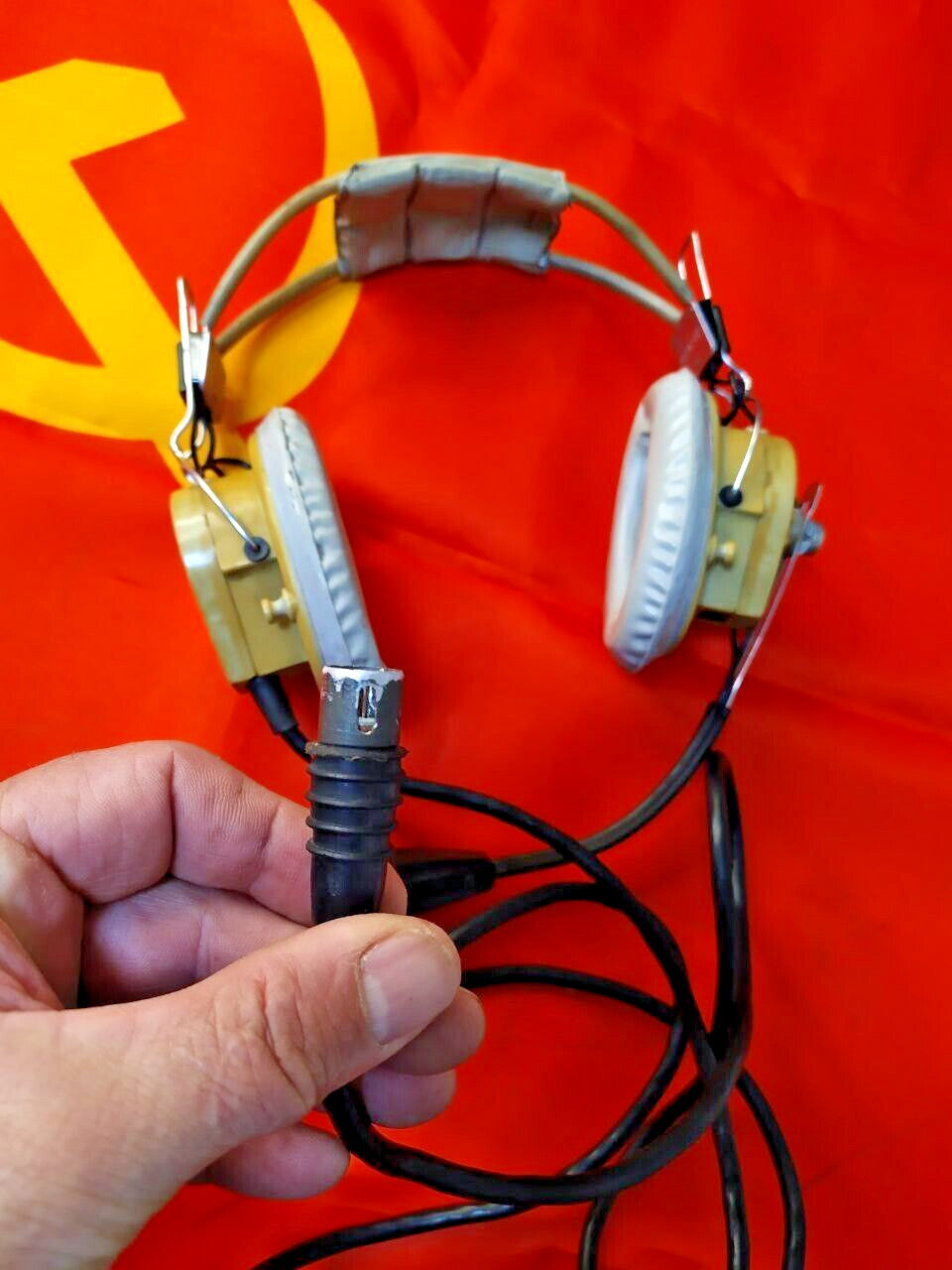 Rare GSH-A-18 USSR Aviation Headset - Soviet Air Force Pilot Equipment - Authent