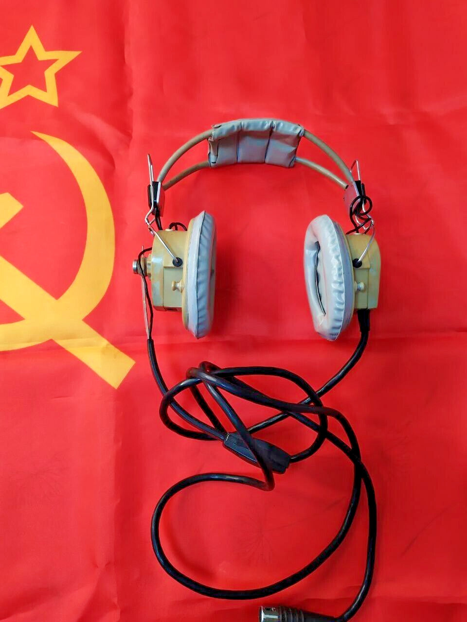 Rare GSH-A-18 USSR Aviation Headset - Soviet Air Force Pilot Equipment - Authent