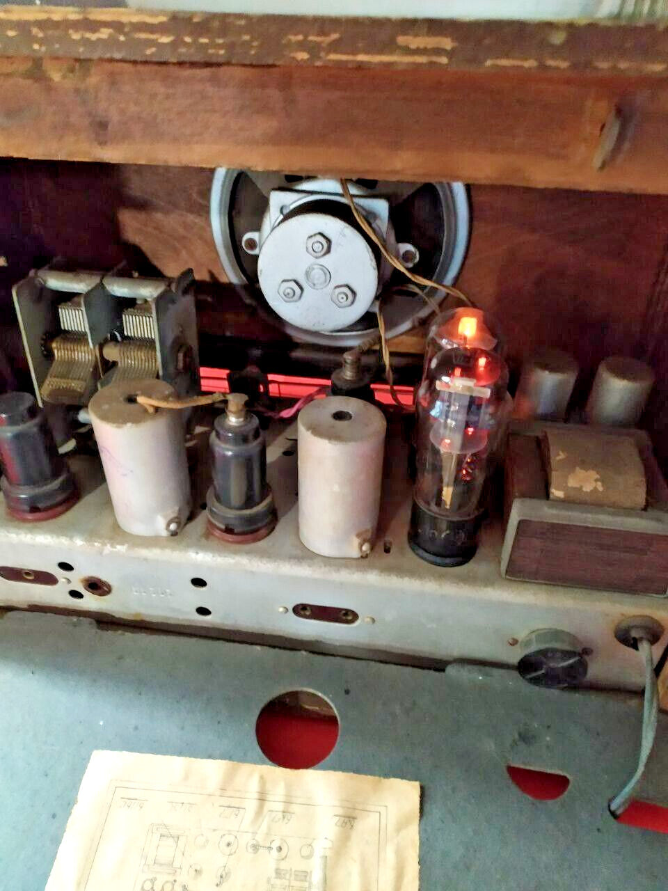 Rare Soviet Tube Radio Dnipro-52 Fully Working USSR Retro Vintage Audio 1950s