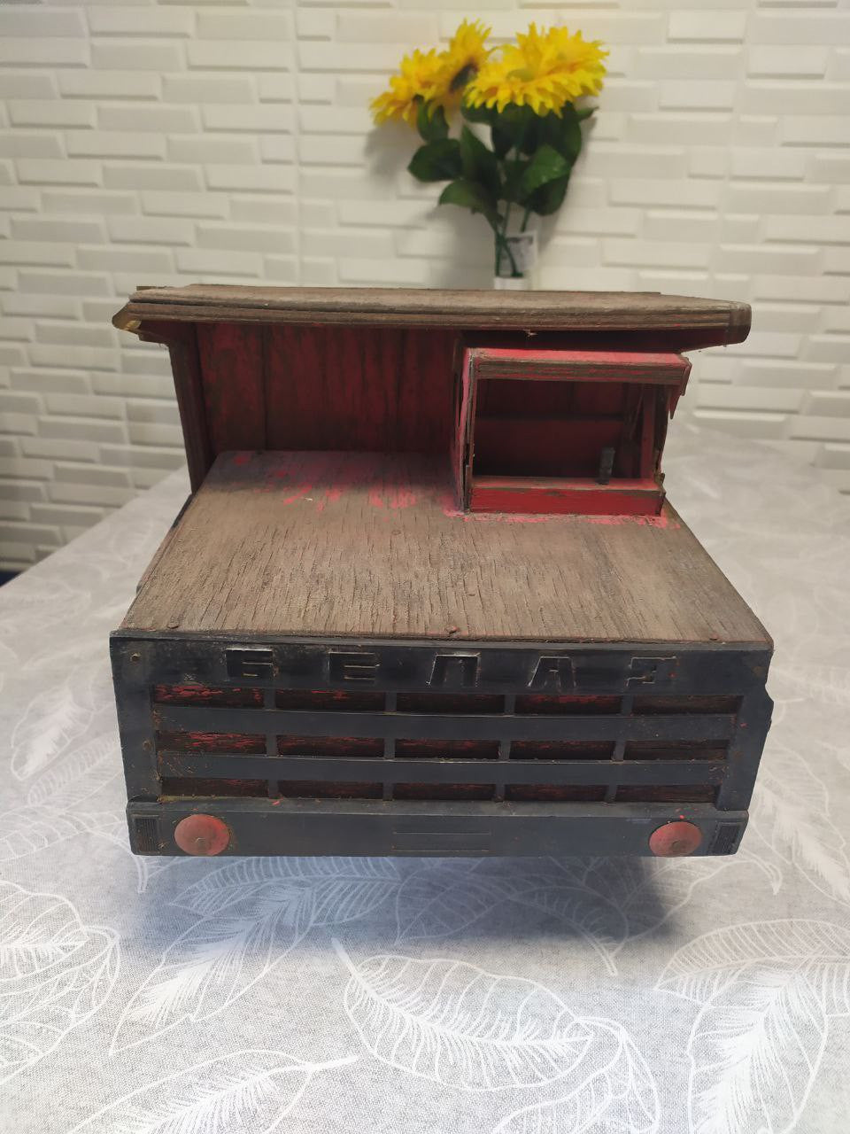 Rare Vintage XXL Wooden BelAZ Dump Truck Soviet USSR Toy 58cm/23" Collectible