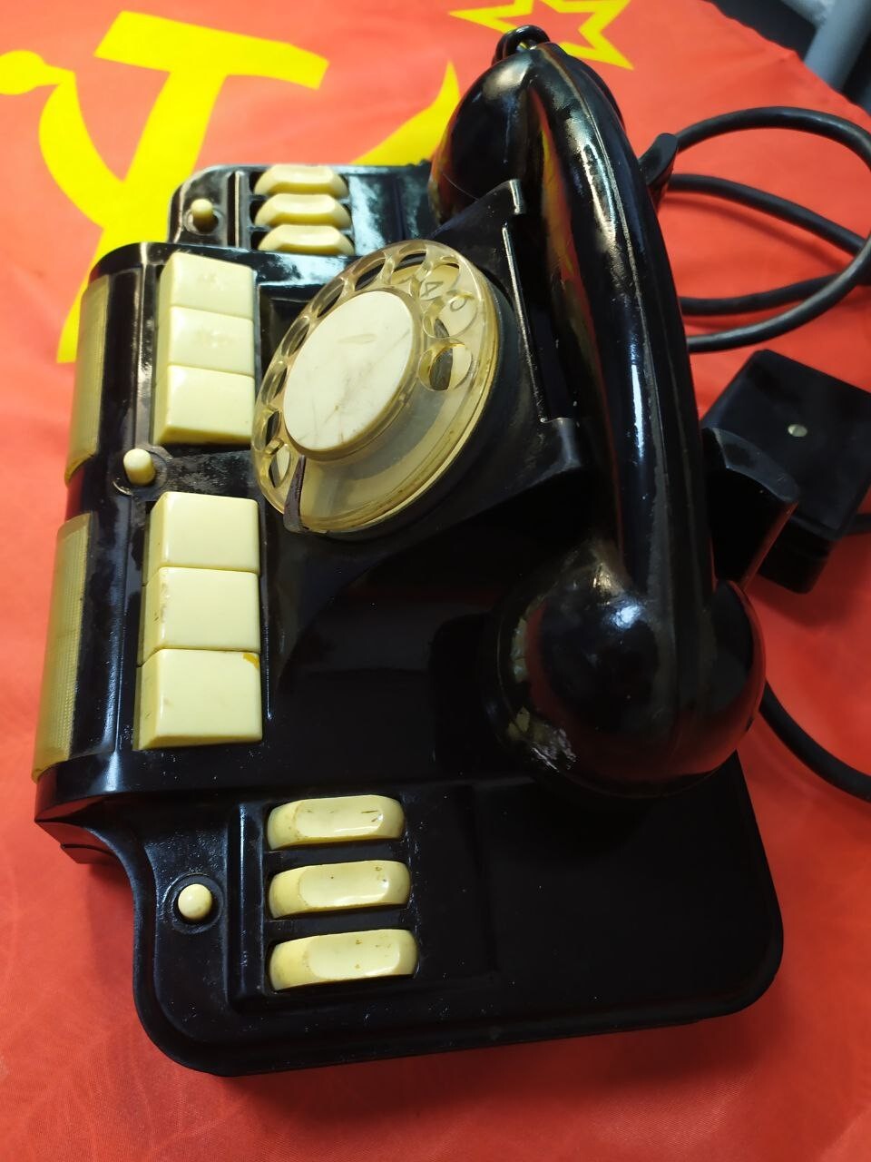 RARE Vintage Soviet Director Telephone KD-6 USSR Office Intercom Bakelite 1972