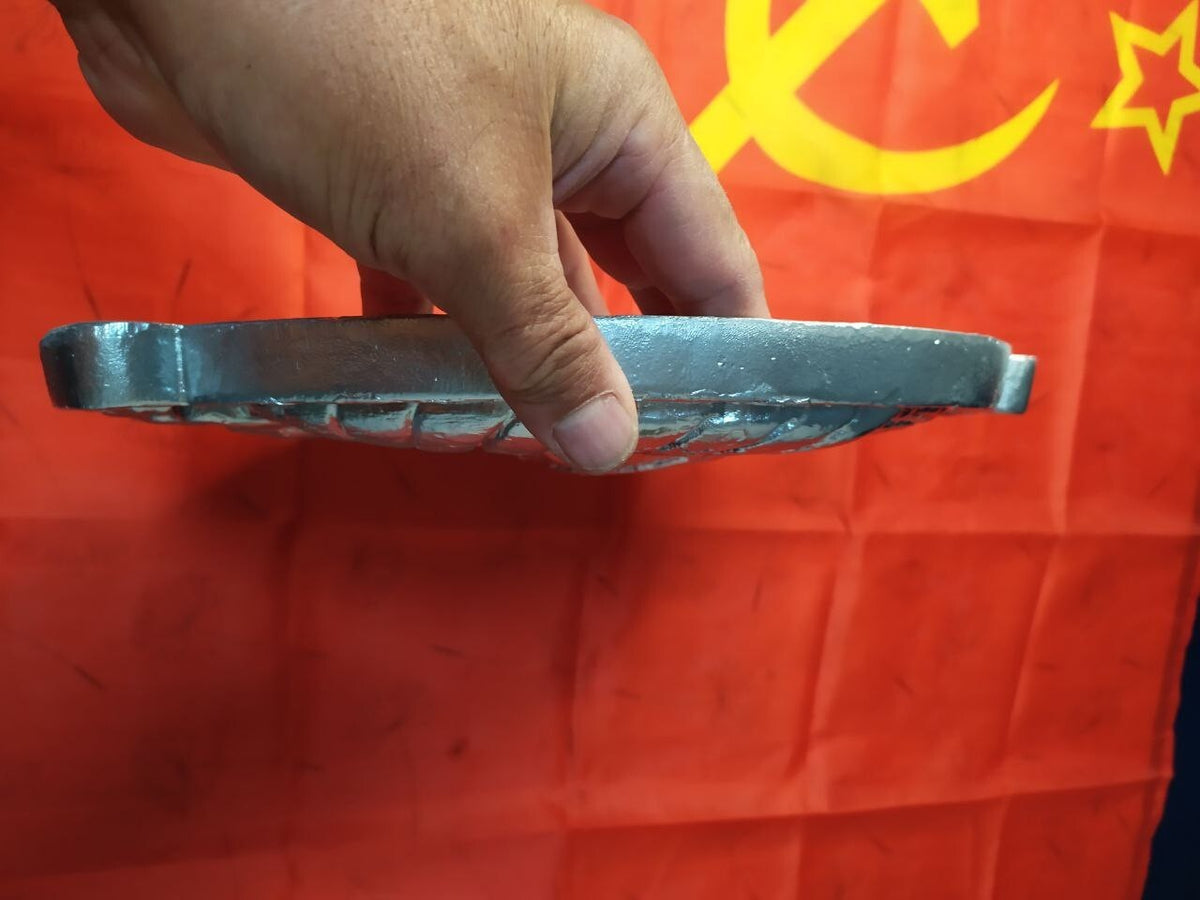 Authentic Soviet USSR Metal Wall Plaque Coat of Arms CCCP Hammer Sickle 2kg