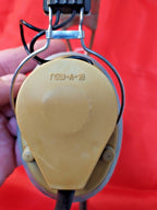 GSH-A-18 model marking on the ear cup of a Soviet pilot headset – detail 5