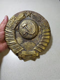 Authentic Heavy Bronze USSR State Emblem – Vintage Soviet Coat of Arms
