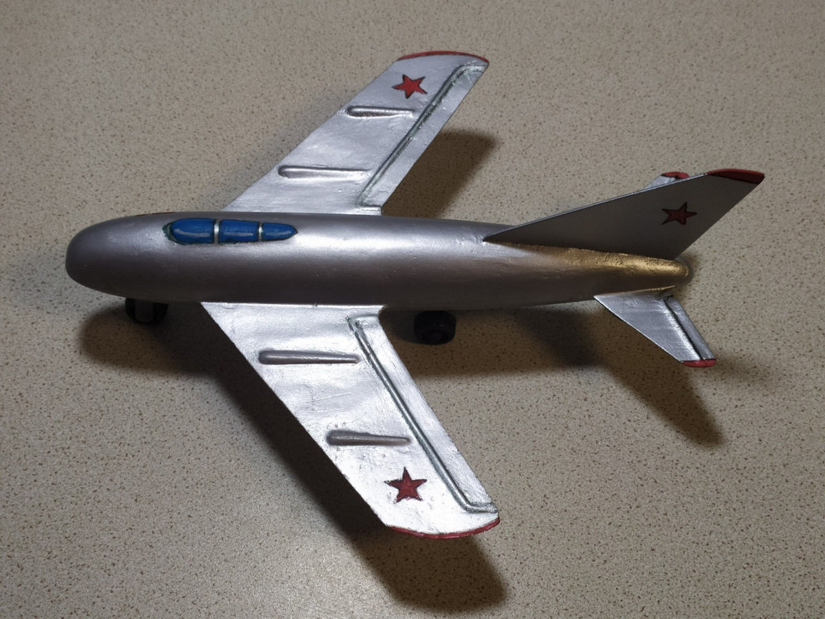 Rare Vintage Soviet Toy Metal Airplane Fighter Jet MiG-15 USSR Collectible