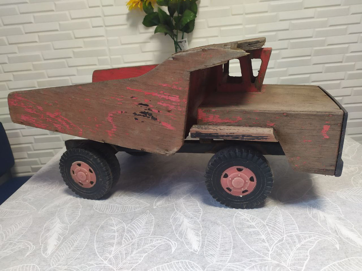 Rare Vintage XXL Wooden BelAZ Dump Truck Soviet USSR Toy 58cm/23" Collectible