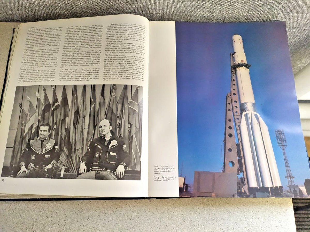 RARE USSR Space Program Encyclopedia "Cosmonautics USSR" - Huge Illustrated Book