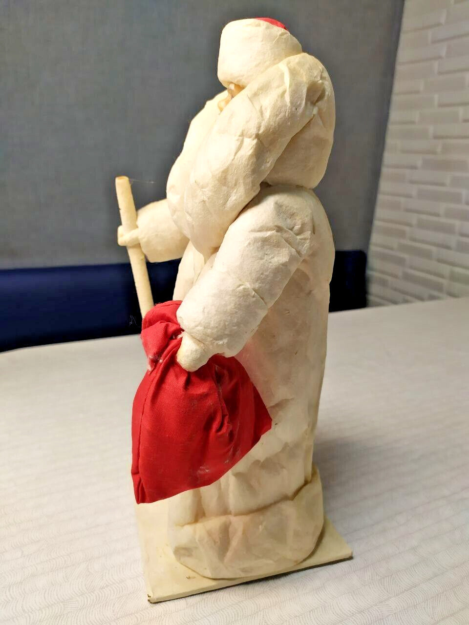 Rare USSR Christmas Toy Ded Moroz 1972 Rivne Toy Factory Ukraine Vintage Paper
