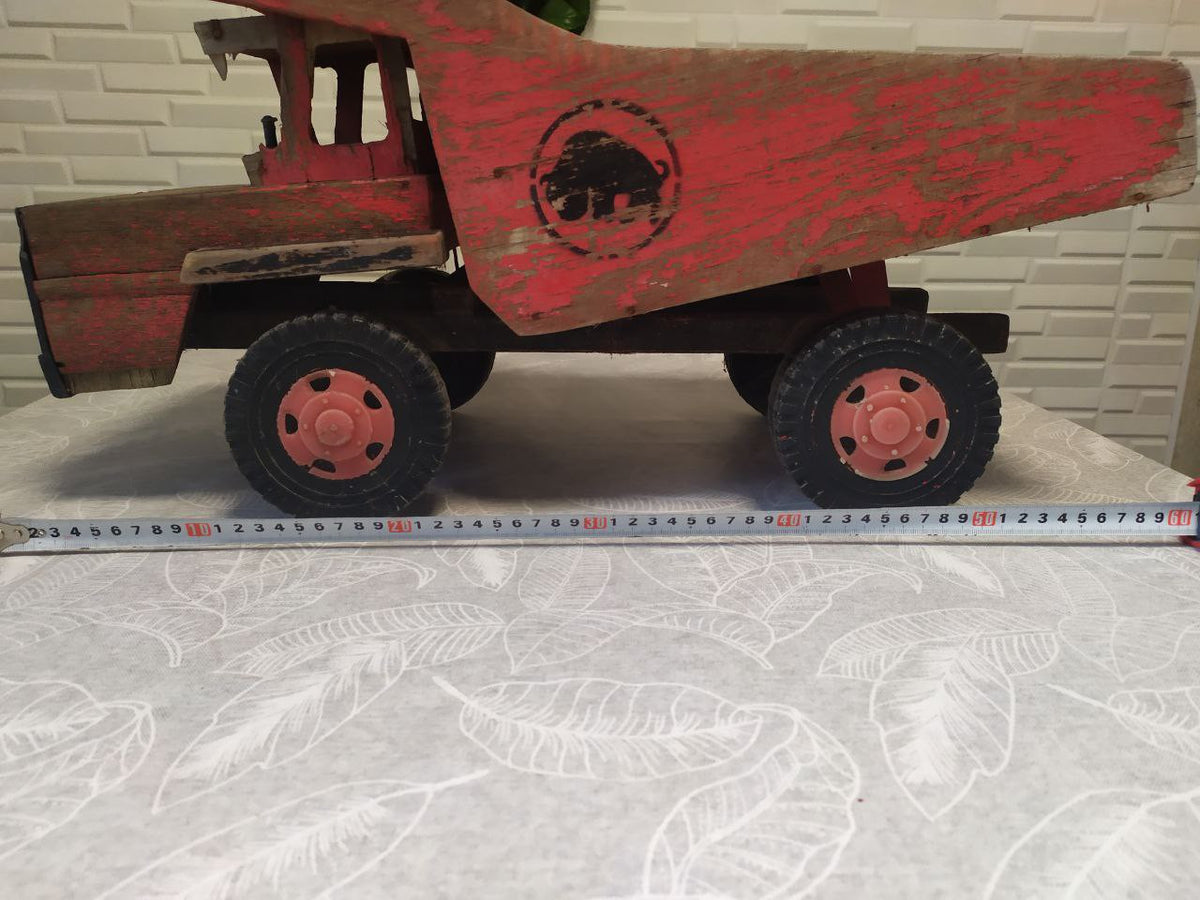 Rare Vintage XXL Wooden BelAZ Dump Truck Soviet USSR Toy 58cm/23" Collectible