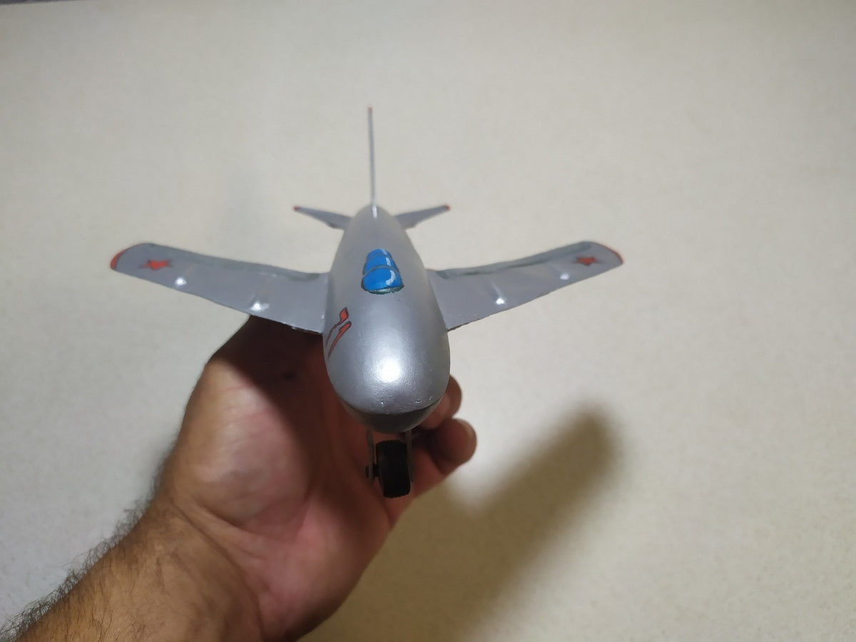 Rare Vintage Soviet Toy Metal Airplane Fighter Jet MiG-15 USSR Collectible