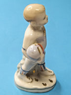 Red ЖК Polonne factory mark on base of Soviet sports figurine – detail 6