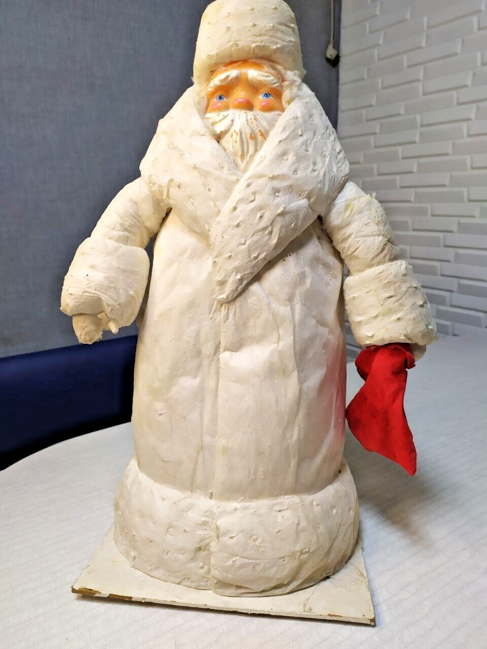 Large Antique USSR Christmas Santa Claus Ded Moroz Figurine Ukraine Soviet 53cm