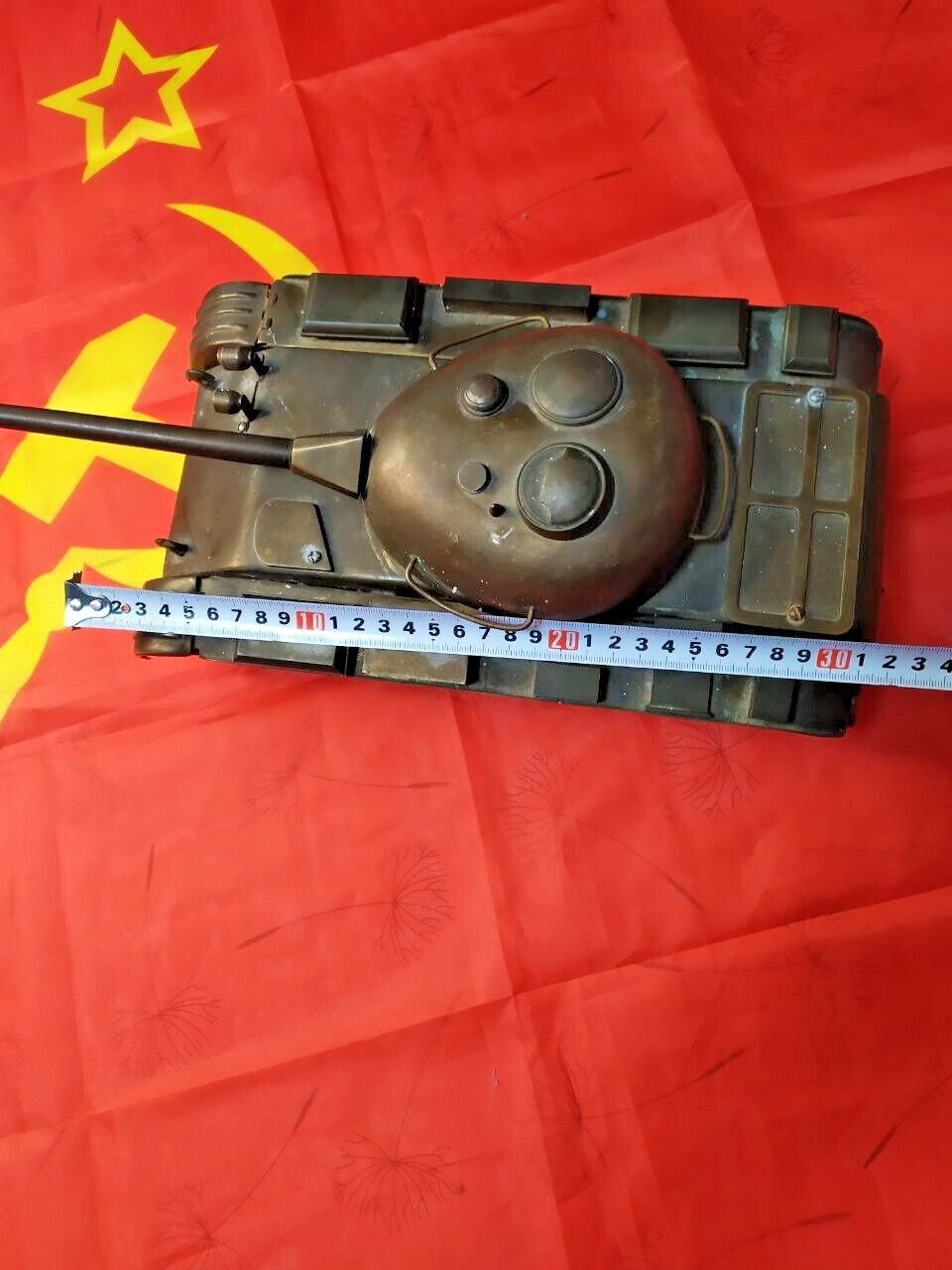 Large Vintage Brass Soviet Tank T-54 T-55 Model Handmade Trench Art USSR 4.6kg