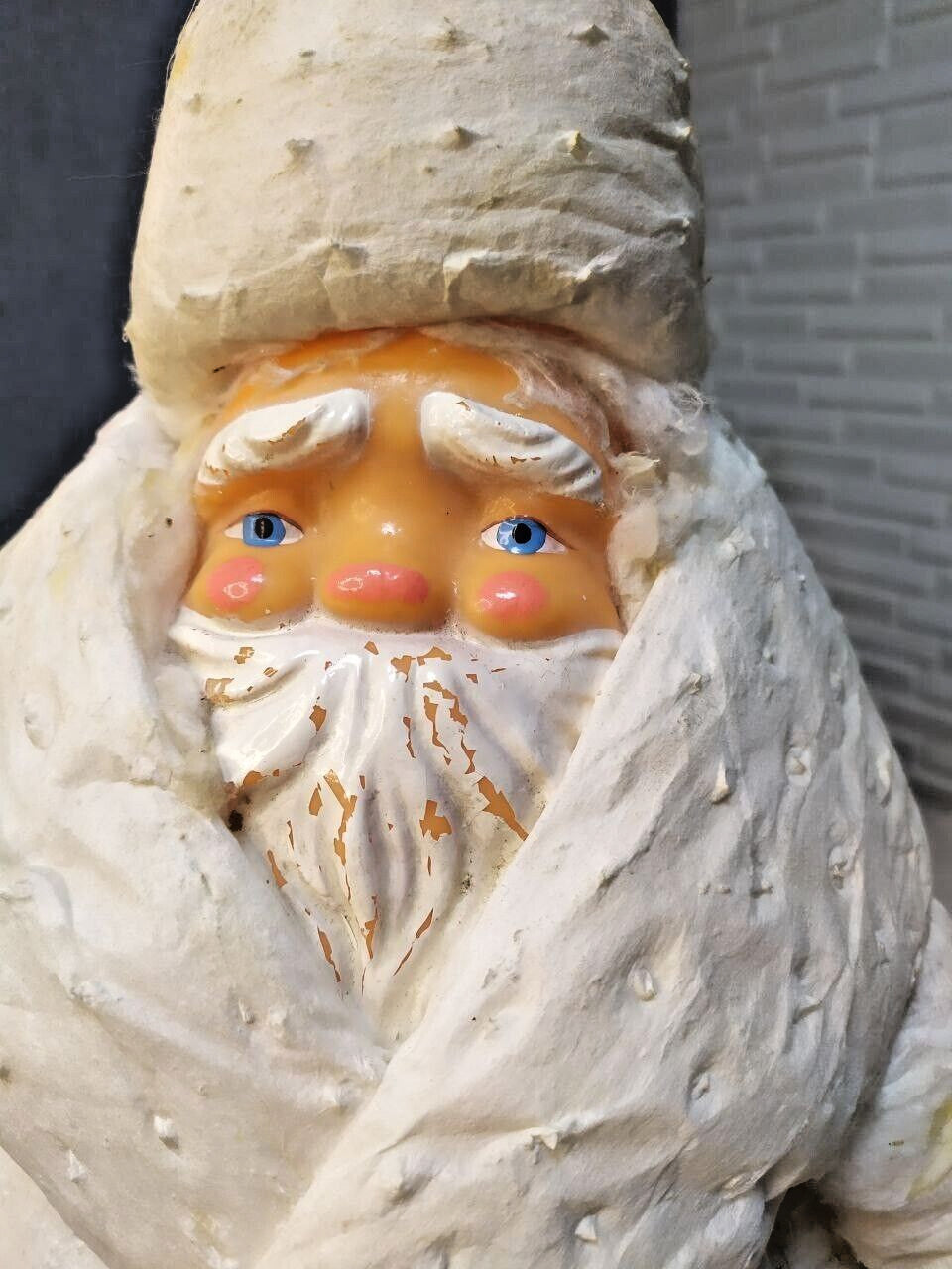 Large Antique USSR Christmas Santa Claus Ded Moroz Figurine Ukraine Soviet 53cm