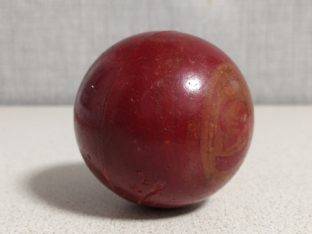 TESTED Authentic Vintage Bakelite Catalin Sphere Ball Deep Cherry Red Marbled...