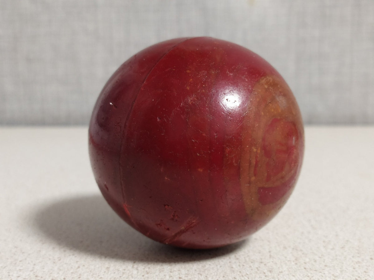 TESTED Authentic Vintage Bakelite Catalin Sphere Ball Deep Cherry Red Marbled...