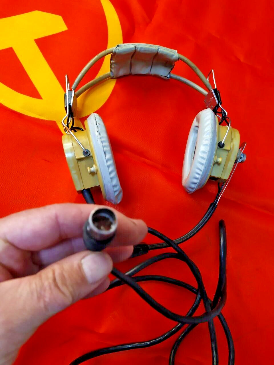 Rare GSH-A-18 USSR Aviation Headset - Soviet Air Force Pilot Equipment - Authent