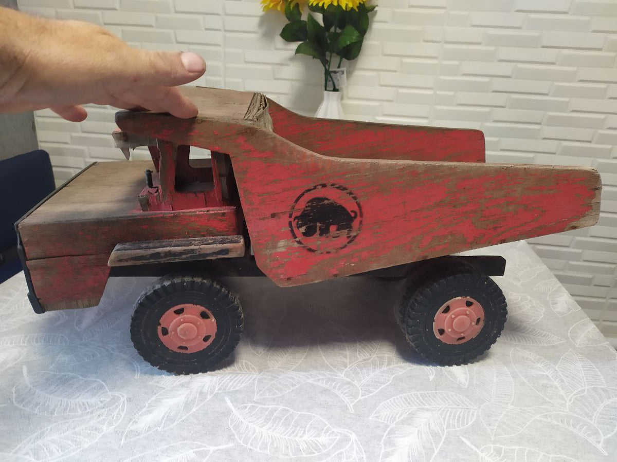 Rare Vintage XXL Wooden BelAZ Dump Truck Soviet USSR Toy 58cm/23" Collectible