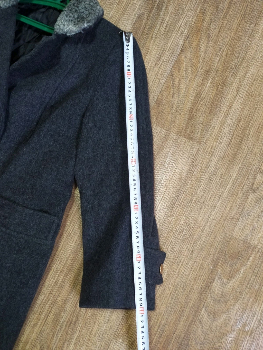 Original Ukrainian Army General Winter Coat Astrakhan Collar Wool Overcoat Size