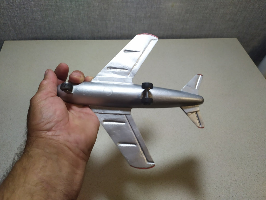 Rare Vintage Soviet Toy Metal Airplane Fighter Jet MiG-15 USSR Collectible