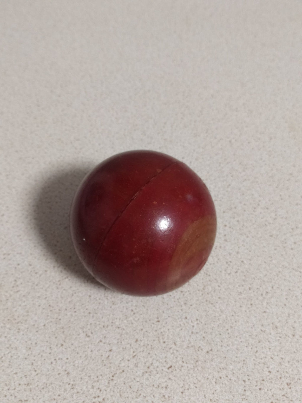 TESTED Authentic Vintage Bakelite Catalin Sphere Ball Deep Cherry Red Marbled...