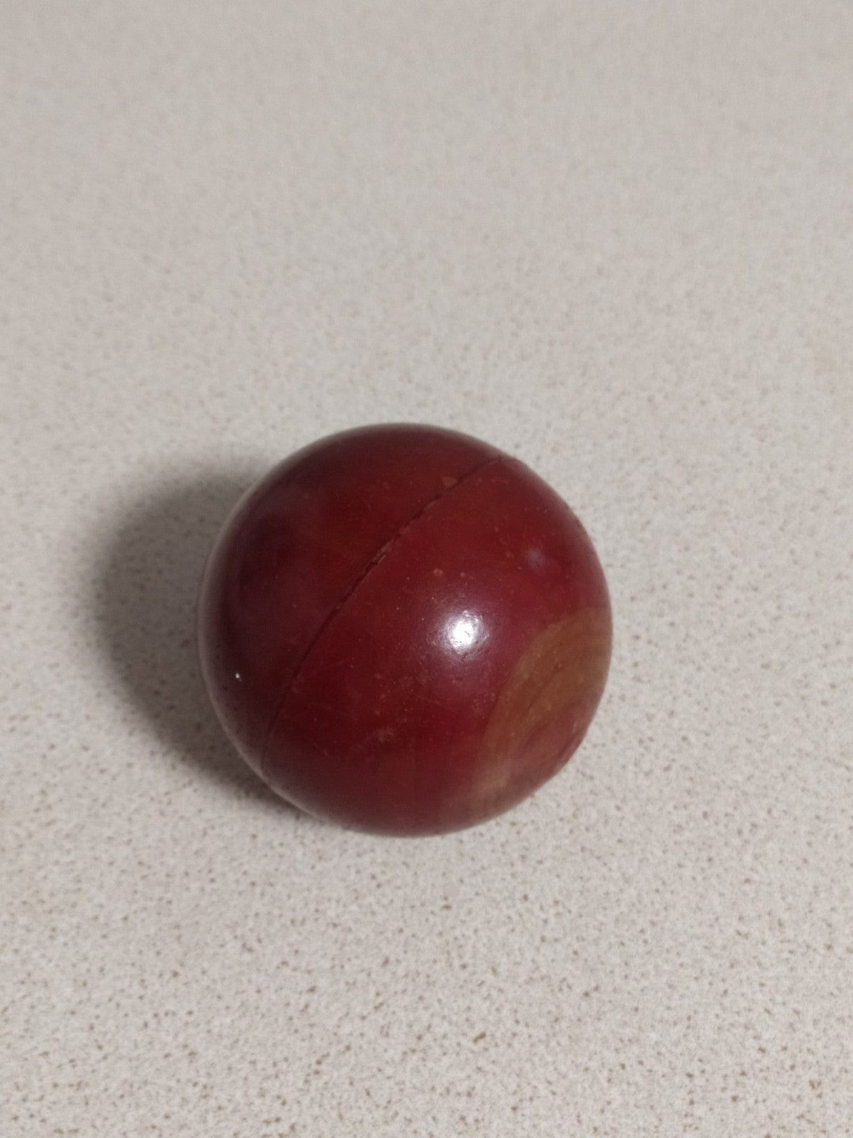 TESTED Authentic Vintage Bakelite Catalin Sphere Ball Deep Cherry Red Marbled...