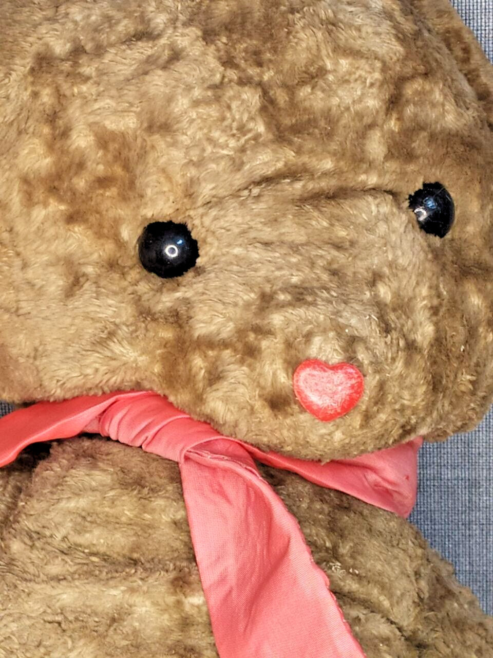 Huge 28" Vintage Soviet Teddy Bear - Rare 70cm USSR Antique Plush Toy 1950s/60s