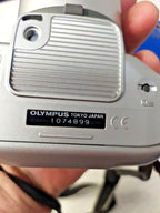Olympus IS-500 original box with neck strap, shelf wear visible