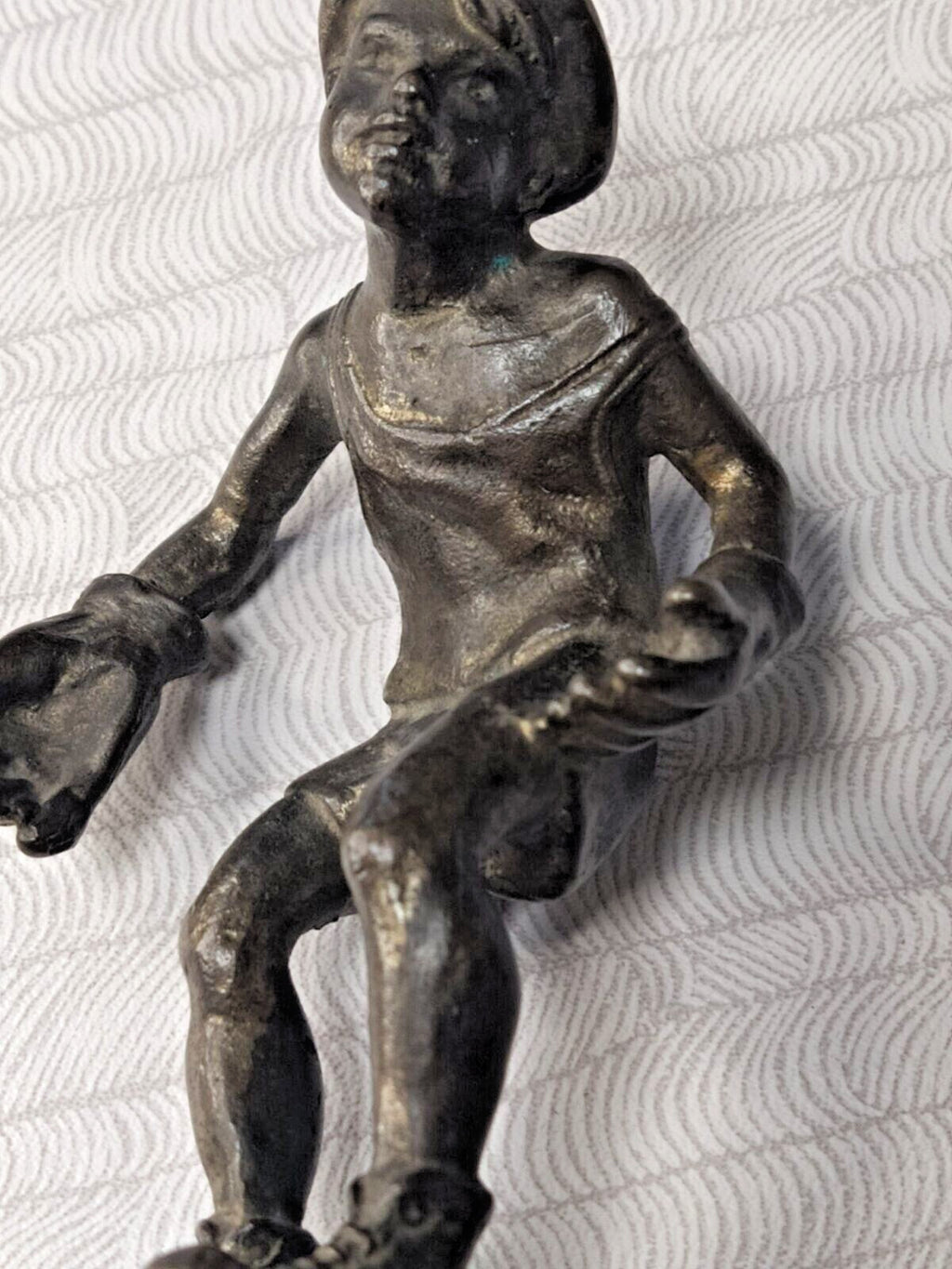 Rare Vintage Soviet Bronze Figurine – "The Young Goalkeeper"