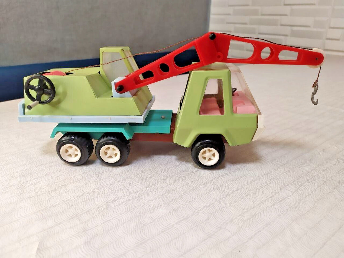Rare Vintage USSR Toy Truck Mobile Crane "Malysh" Series Made in Soviet Union