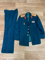 Green Soviet officer trousers from a colonel's uniform – detail 11