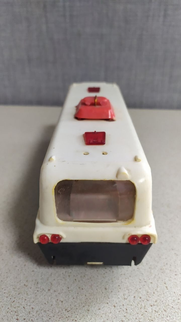 Rare Vintage Soviet Toy Bus "Selena" USSR Space Age Design 1970s Minsk Kalibr