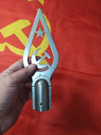 Soviet banner finial spearhead with socket base for a wooden flagpole – detail 5