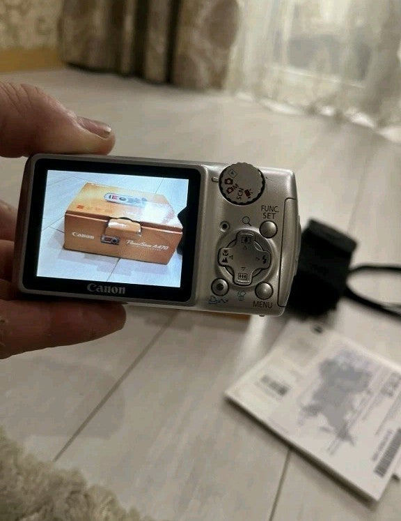 RARE Red Canon PowerShot A470 7.1MP Digital Camera - Boxed Full Set - Y2K...
