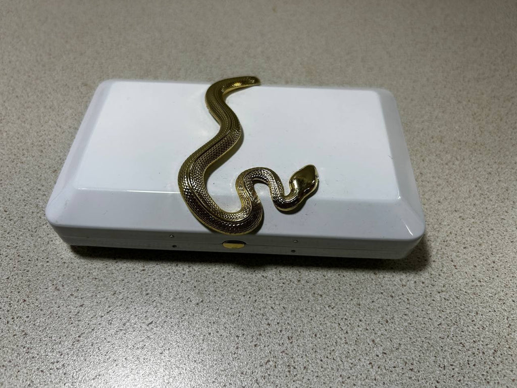 Authentic KILIAN Paris White Lacquer Clutch Case Gold Snake – Good Girl Gone Bad