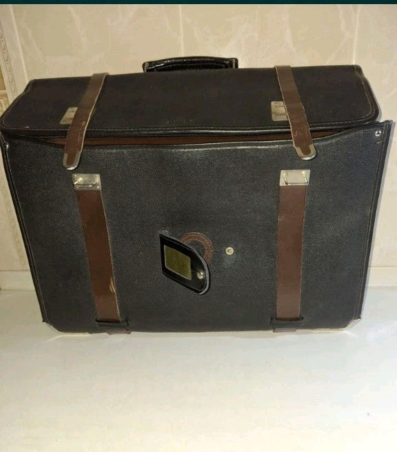 RARE NOS Vintage Soviet KGB General Briefcase USSR Leatherette Document Bag Case