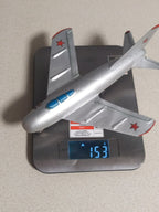 Soviet metal toy fighter with working landing gear wheels – detail 15