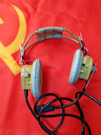 Adjustable boom microphone and soft head cushion on USSR flight headset – detail 7