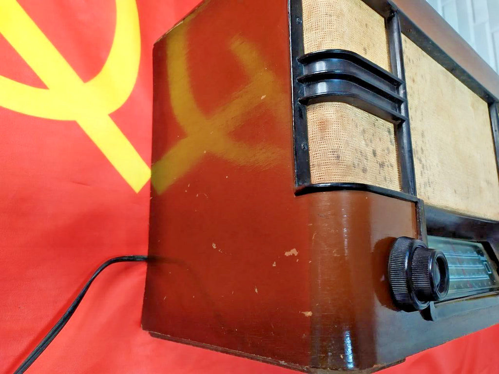 Rare Soviet Tube Radio Dnipro-52 Fully Working USSR Retro Vintage Audio 1950s