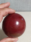 TESTED Authentic Vintage Bakelite Catalin Sphere Ball Deep Cherry Red Marbled...