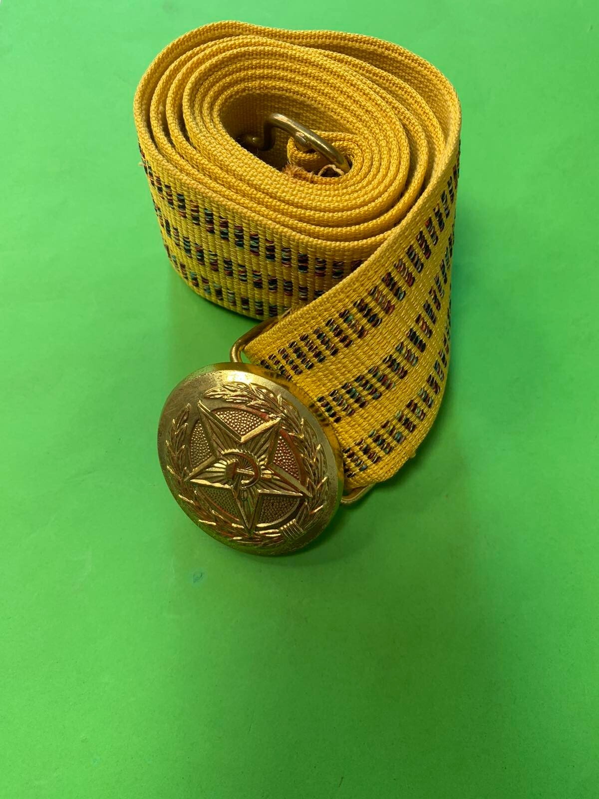 Original Soviet Army Officer Ceremony Belt Dress Uniform Brocade Gold - MINT/NOS