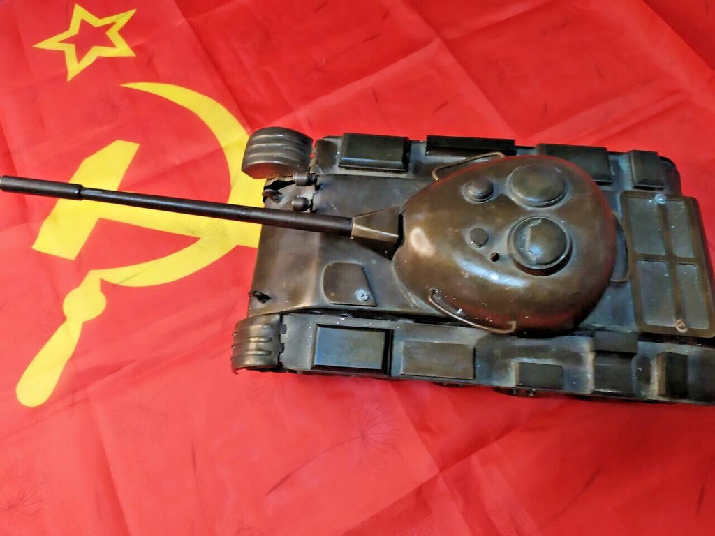 Large Vintage Brass Soviet Tank T-54 T-55 Model Handmade Trench Art USSR 4.6kg