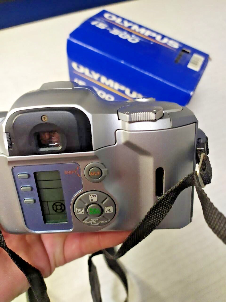 Olympus IS-500 Quartz Date 35mm SLR Film Camera + 28-120mm Lens - Boxed - Untest
