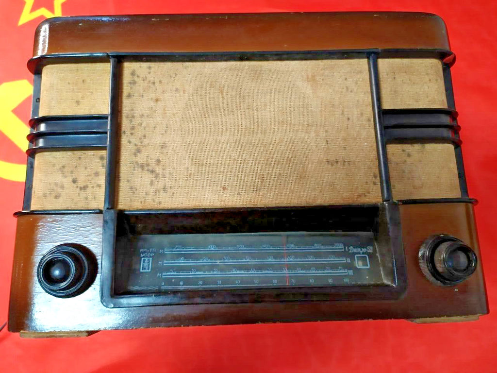 Rare Soviet Tube Radio Dnipro-52 Fully Working USSR Retro Vintage Audio 1950s