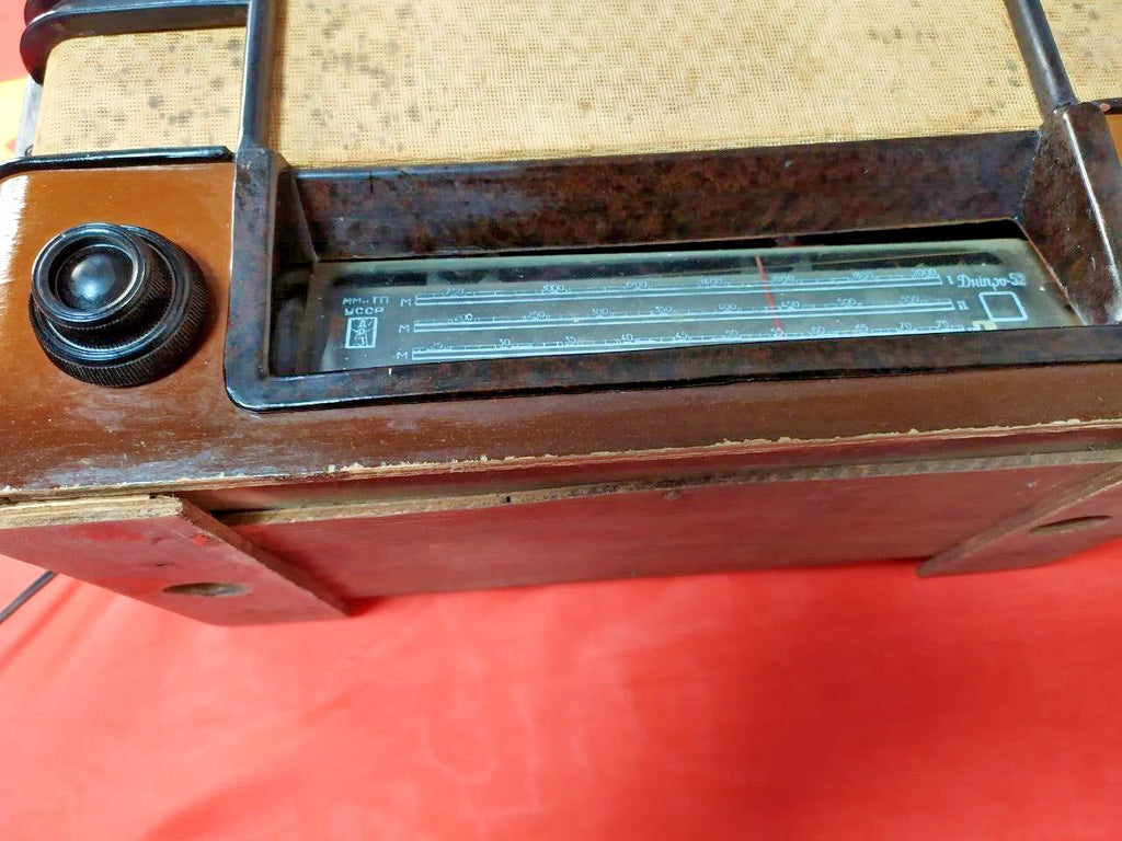 Rare Soviet Tube Radio Dnipro-52 Fully Working USSR Retro Vintage Audio 1950s
