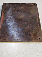 Heavy Soviet border post emblem with scratches and oxidation from field use – detail 7