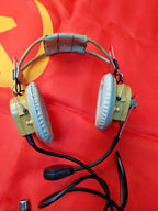 Multi-pin circular connector of vintage Soviet aviation headset – detail 12
