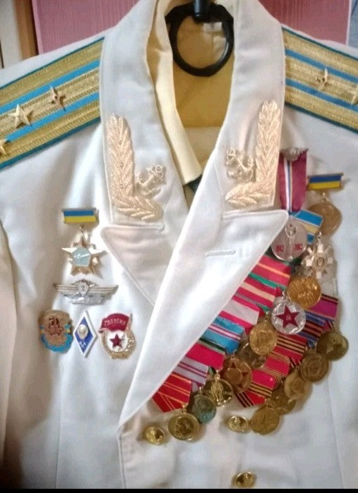 1972 USSR Naval Aviation Colonel Dress Uniform Set Tunic Pants Shirt Medals
